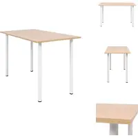 vidaXL Table de salle à manger 120×60×73 cm Chêne brun et blanc - Tables de salle à manger