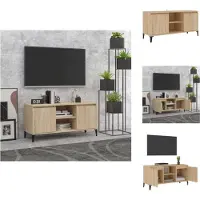 vidaXL Armoire TV avec pieds métalliques chêne Sonoma 103,5x35x50 cm - Meuble TV