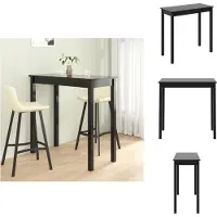 vidaXL Table de bar MDF noir 115×55×107 cm - Tables de salle à manger