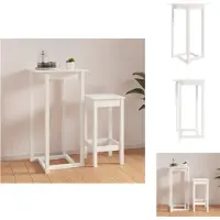 vidaXL Table de bar blanc 60x60x110 cm pin massif - Tables de salle à manger