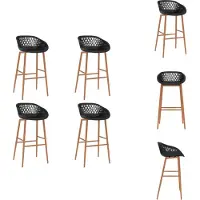 vidaXL Tabouret de bar 4 pcs. noir - Tabouret de bar
