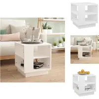 vidaXL Table basse blanche 40x40x43 cm Bois composite - Tables basses