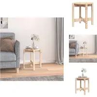 vidaXL Table basse Ø 42,5x45 cm Pin massif - Tables basses