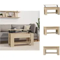 vidaXL Table basse Chêne Sonoma 101x49x52 cm Bois composite - Tables basses
