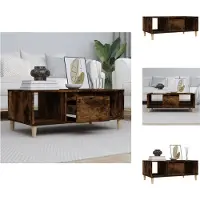 vidaXL Table basse chêne fumé 90x50x36,5 cm Bois composite - Tables basses