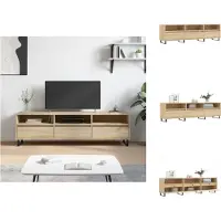 vidaXL Armoire TV Chêne Sonoma 150x30x44,5 cm Bois composite - Meuble TV