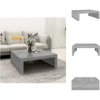 vidaXL Table basse Gris Sonoma 100x100x35 cm Bois composite - Tables basses