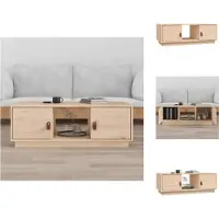 vidaXL Table basse 100x50x35 cm pin massif - Tables basses