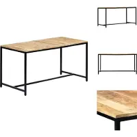 vidaXL Table de salle à manger 140 x 70 x 75 cm Manguier massif rugueux - Tables de salle à manger