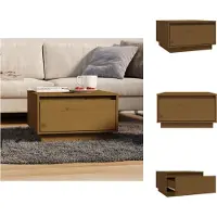 vidaXL Table basse brun miel 55x56x32 cm Pin massif - Tables basses