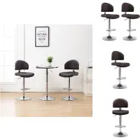 vidaXL Tabouret de bar 2 pcs simili cuir marron - Tabouret de bar