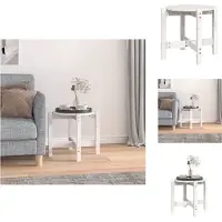 vidaXL Table basse blanche Ø 52,5x45 cm Pin massif - Tables basses