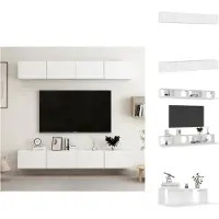 vidaXL Armoires TV 4 pcs. Blanc 100x30x30 cm Bois composite - Meubles TV