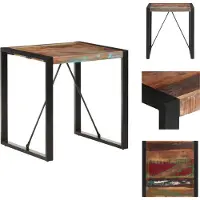 vidaXL Table de salle à manger 70x70x75 cm Bois massif recyclé - Tables de salle à manger
