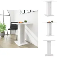 vidaXL Table de bistrot blanche 60x60x75 cm Bois composite - Tables de salle à manger