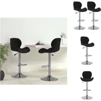 vidaXL Tabouret de bar 2 pcs. noir velours - Tabouret de bar