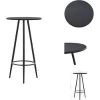 vidaXL Table de bar noire 60×107,5 cm MDF - Tables de salle à manger