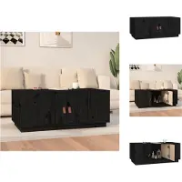 vidaXL Table basse noire 100x50x41 cm Pin massif - Tables basses