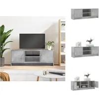 vidaXL Armoire TV gris béton 102x30x37,5 cm Bois composite - Meuble TV