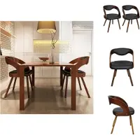 vidaXL Chaise de salle à manger 2 pcs. Marron Similicuir - Chaise de salle à manger