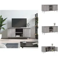 vidaXL Armoire TV Gris Sonoma 104x35x50 cm Bois composite - Meuble TV