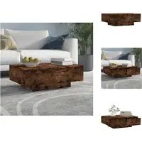 vidaXL Table basse chêne fumé 90x60x31 cm Bois composite - Tables basses