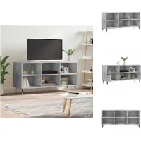 vidaXL Armoire TV gris béton 103,5x30x50 cm Bois composite - Meuble TV