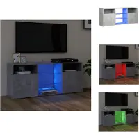 vidaXL Armoire TV avec lampes LED gris béton 120x30x50 cm - Meuble TV