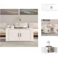 vidaXL Table basse blanc brillant 80x50x36 cm Bois composite - Tables basses