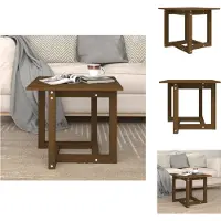 vidaXL Table basse marron miel 50x50x45 cm pin massif - Tables basses