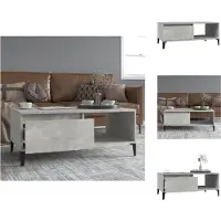 vidaXL Table basse gris béton 90x50x36,5 cm Bois composite