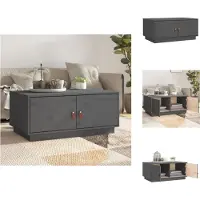 vidaXL Table basse Gris 80x50x35 cm Pin massif - Tables basses