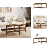 vidaXL Table basse brun miel 118x63x45 cm Pin massif - Tables basses