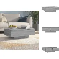 vidaXL Table basse Gris Sonoma 90x60x31 cm Bois composite - Tables basses