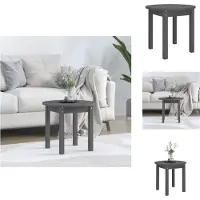 vidaXL Table basse Gris Ø 45x40 cm Pin massif - Tables basses