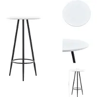 vidaXL Table de bar blanche 60×107,5 cm MDF - Tables de salle à manger