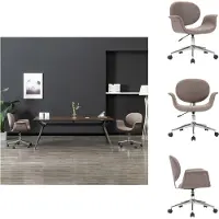 vidaXL Chaise de bureau pivotante Taupe Tissu - Chaises de bureau