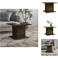 vidaXL Table basse chêne fumé 55,5x55,5x40 cm Bois composite - Tables basses