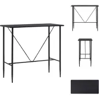 vidaXL Table de bar noire 120 x 60 x 110 cm MDF - Tables à manger