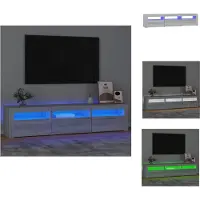 vidaXL Armoire TV avec lampes LED Gris Sonoma 180x35x40 cm - Meuble TV
