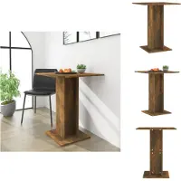 The Living Store Table de bistrot chêne fumé 60x60x75 cm bois composite