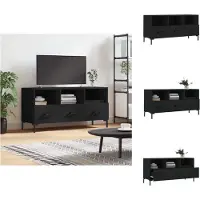 vidaXL Armoire TV noire 102x36x50 cm Bois composite - Meuble TV