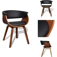 vidaXL Chaise de salle à manger bois courbé et similicuir - Chaise de salle à manger