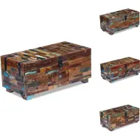 vidaXL Table basse coffre en vieux bois 80x40x35 cm - Tables basses