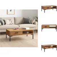 vidaXL Table basse 90x50x35 cm pin massif - Tables basses