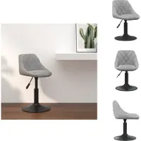 vidaXL Tabouret de bar en velours gris clair - Tabouret de bar