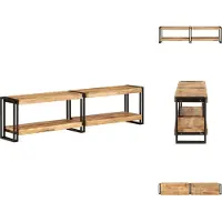 vidaXL Armoire TV 160x30x40 cm en bois massif de manguier - Meuble TV