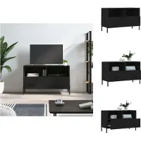 vidaXL Armoire TV Noir 80x36x50 cm Bois composite - Meuble TV