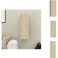 vidaXL Armoire TV Chêne Sonoma 30,5x30x90 cm Bois composite - Meuble TV