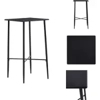 vidaXL Bartisch Schwarz 60 x 60 x 111 cm MDF - Esstische